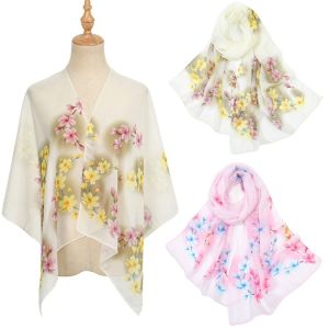 NEXTYOO Print Silk Scarf Vintage Thin Neck Tie Shawl Wraps High Quality Hair Scarf Headband Headkercheif Hijab Foulard Bandana Women