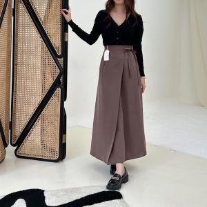 PROMO !!! ROK ODILA SKIRT KOREAN STYLE PREMIUM - RAYON TWILL BAHAN ADEM & JATUH - ROK WANITA TALI SAMPING MIDI MAXI JUMBO - KOREA LOOSE SKIRT - ROK CASUAL POLOS - TERBARU TERMURAH KEKINIAN 2024 - BISA COD