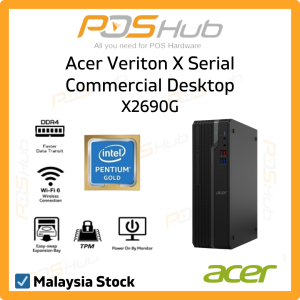 Acer Desktop Veriton X2690G Computer Commercial SFF Dual Core 256GB SSD