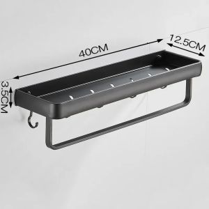 1pc Toilet Washing Supplies Drainage Rack Perforated Wall Cosmetic Space Aluminum Storage Rack Bathroom Kitchen Storage