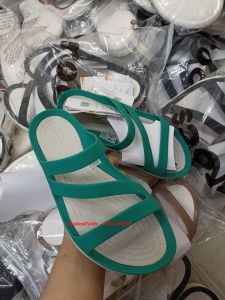 CrocsFanClub – ET44 - Dép lê WAVE trơn cho nữ siêu nhẹ dép đi biển siêu nhẹ