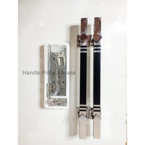 Set 2 pcs handle + 1 set kunci Handle pintu rumah minimalis stainless steel 33cm gagang pintu tarikan pintu mewah elegan