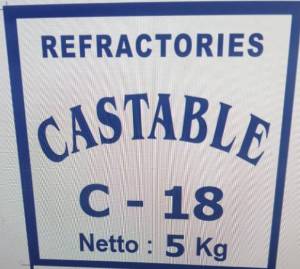 SEMEN COR TAHAN API CASTABLE C-18 - HIGH ALUMINA (5 KG) TAHAN PANAS HINGGA  1800∘C