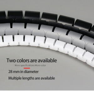SG Stock Flexible Spiral Tube Cable Organizer Wire Wrap Cord Protector Wire Storage Pipe Complimentary Line Cip Cable Protector