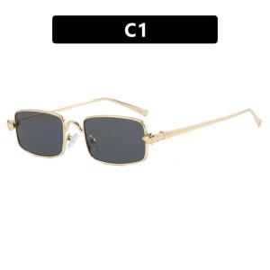 JN IMPRESSION Mới báo đầu nhỏ kính mát khung vuông bảo vệ khỏi tia UV Retro nữ hip-hop Kính râm cá tính