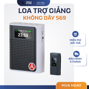 Loa Trợ Giảng Không Dây S69 Bluetooth 5.0 Cao Cấp - Máy Trợ Giảng Cho Giáo Viên Âm Thanh To Rõ Chống Hú Pin Trâu 2000mAh Siêu Nhẹ 185g - Bảo Hành Chính Hãng