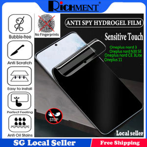 【✅SG SELLER✅】RICHMENT Anti-Spy Privacy Matte Hydrogel Screen Protector Hydrogel Film Hydrogel Film Flexible Soft TPU with positioning layer(no work with Fingerprint Sensor) For ONEPLUS11 ONEPLUS NORD 3 1+ Nord CE3 ONEPLUS NORD N30 SE(with FREE SHIPPING)