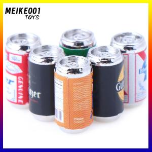 MEIKE001 6ชิ้น/เซ็ตขวดเบียร์ miniatures สำหรับ1:12 dollhouse Miniature KIDS Play Toys