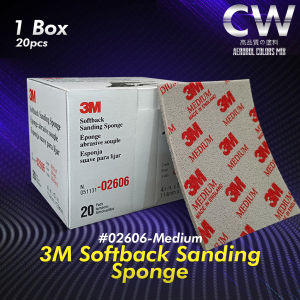 20pc 3M Microfine Ultrafine Superfine Fine Medium Softback Sanding Sponge Span Pasir Kosok Kayu Besi