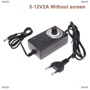 [COD] SUILEI Adjustable 3V 9V 12V 24V 1A 2A Universal AC DC Adapter Display Screen Voltage Regulated Power Supply Adatpor