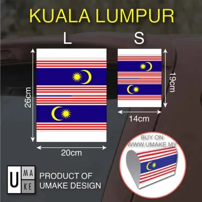 Car Tag Malaysia Flag RM3.9 Car Label tag Malaysia Car Door Decoration Vinyl Sticker RM3.99