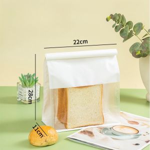 10pcs Toast Bag Flat Bottom Wire Seal /Kantong Plastik Roti Tawar Kraft Polos