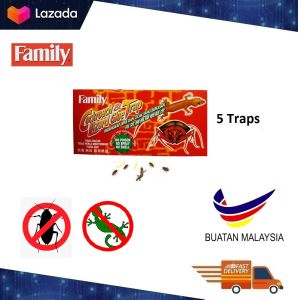 Family Cockroach & Lizard Glue TrapPerangkap Lipas Dan Cicak Yang Berkesan (5 Traps)