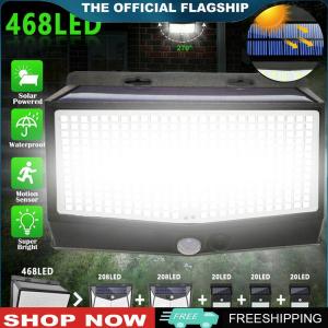 【New Arrival】 Durable Solar LED Wall Light with Motion Sensor 468 LEDs for Outdoor Security and Decoration