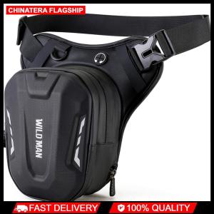 Motorcycle Bag Motorcycle Drop Leg Side Bag Hard Shell Outdoor Casual Waist Bag for Men Women for Hiking Climbing Cycling Fishing Riding Travel