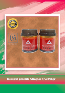 Dempul plastik Alfaglos 1/4 250gr