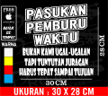 Cutting Sticker Mobil Kata Kata Pasukan Pemburu Waktu. 