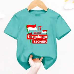 Kaos atasan anak 17 Agustus lengan pendek usia 1-12 Tahun