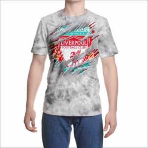 Kaos 3D 3 Dimensi Livrpol Logo Robek Premium Bangkok Thailand