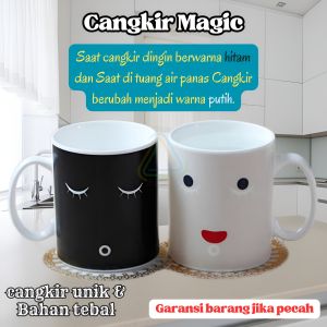 Mug Magic Bisa Berubah Warna Cangkir kopi Teh Ajaib Motif Smile