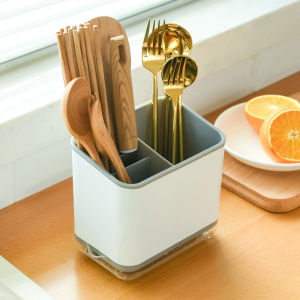 Kitchen Cutlery Storage Box Chopsticks Knife & Fork Storage Box Multi-functional Drainage Chopsticks Box