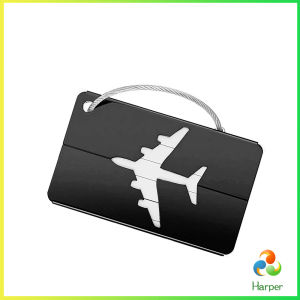 Harper ป้ายแท็กอลูมิเนียมอัลลอยด์ แท็กติดกระเป๋า พวงกุญแจป้ายชื่อ Luggage Tag
