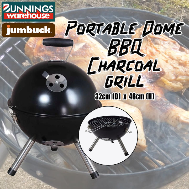 Bunnings Jumbuck Portable Dome BBQ Charcoal Grill 32CM (D) x 46CM (H