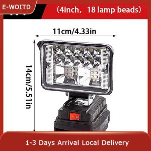 E-WOITD 18V Li ion Cordless LED Work Light 3 4 Inch Flood Lamp Portable Flashlight for DIY Projects