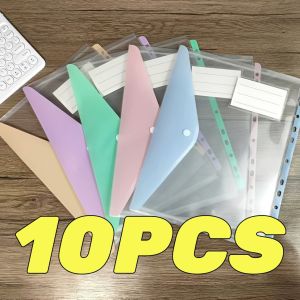【Buy 10 Take 10】20/10PCS Long/A4 File Bag 11 Hole Loose Leaf Bag for 3/4/5 Ring Binder Transparent PP Binder Pouch Paper Organizer Clear Envelope File Organizer 5PCS/Set Free Shipping Sale