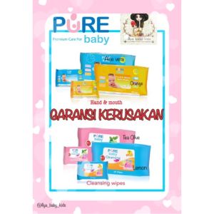Pure Baby Hand & Mouth Wipes 60s Orange aloe vera Buy 2 Get 1