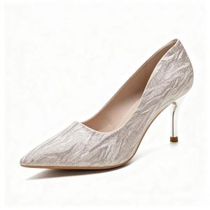 New Niche Design Champagne Gold & Silver Stiletto Heels Dual-Purpose Bridal Shoes Fit Xiuhe Outfits & Wedding Dresses Formal Banquet Pumps for Women