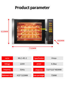 ZZUOM Electric oven commercial electric heating large baking cake bread pizza oven air oven hot air circulation oven