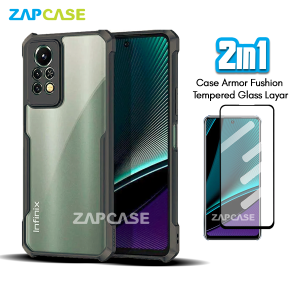 Casing Infinix Note 11 Pro Armor Fushion Case Free Tempered Glass