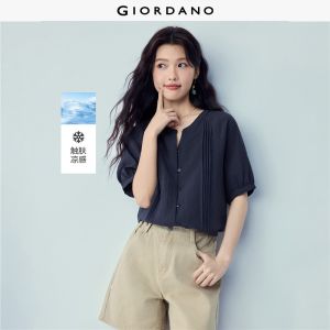 Giordano Women Women Shirt - Non-Elastic Free Shipping 05346496