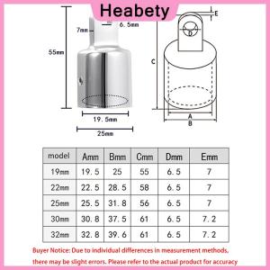 Heabety 1Pc Boat Bimini Top Fitting Deck Hinge Slide Cap 19-32MM Pipe Eye End Cap External Eye End Canopy Tube Boat Accessories