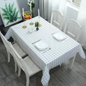 ผ้าปูโต๊ะกันน้ำ ผ้าปูโต๊ะลายตาราง ผ้าปูโต๊ะอาหาร3d ผ้าปูโต๊ะ มินิมอล วัสดุ PEVA ลายตาราง ผ้าลายตาราง สี่เหลี่ยม กันน้ำและกันเปื้อน ทำความสะอาดง่าย ผ้าปูโต๊ะอาหาร