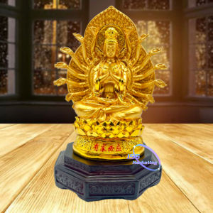 Thousand Hand Guan Yin Buddha Statue Feng Shui l Kwan Yin Sculpture Figurines Decoration Statues