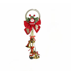 Double Christmas Jingle Bell Door Hanger Xmas Tree Hanging Ornaments for Home Christmas Decorations Christmas Jingle Bell Door Hanger Xmas Ornament Christmas Tree Decor Double Bell Hanging Decor Home Front Door Decoration Pasko Decor