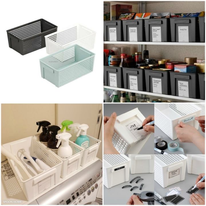 Giỏ Đựng Đồ Đa Năng Dáng Rộng có nhãn dán Nhật Bản đựng đồ nhà bếp đựng ...