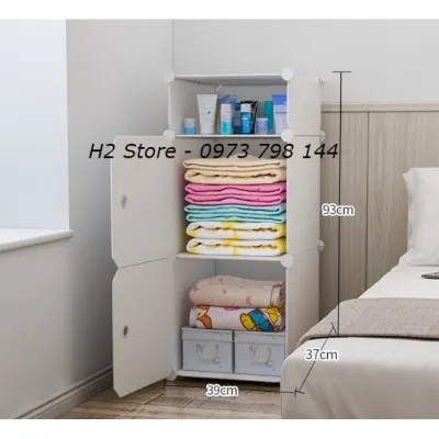 [HCM]Tủ Nhựa ghép 3 ngăn full ô siêu dễ thương