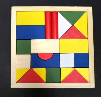 23pcs 20x20cm wooden puzzle toy Building Blocks