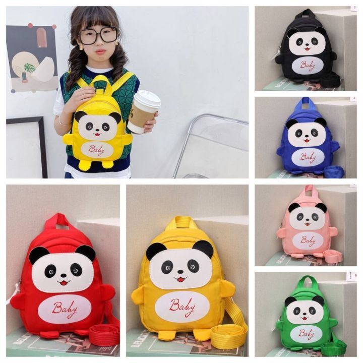 TSEVD Anti-lost Panda Children Backpack Mini Cartoon Children School Bag Simple School Bag Kindergarten Backpack Kids