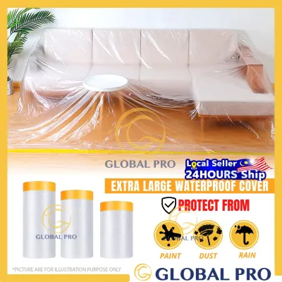 Furniture Plastic Cover Masking Film Dust Proof Cover Plastic Sheet Cover Masking Film For Painting Lapik Plastik 家具防尘膜