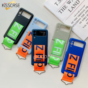 【Hand Strap】KISSCASE For Samsung Z Flip5 5G Flip4 ZFlip3 Case Fashion Hand Strap Phone Case Ultra Thin Zflip5 Hard PC Shell Plastic Cover Wristband Ring Shockproof Case For Samsung Galaxy Z Flip 5 Flip4 Z Flip 3 5G