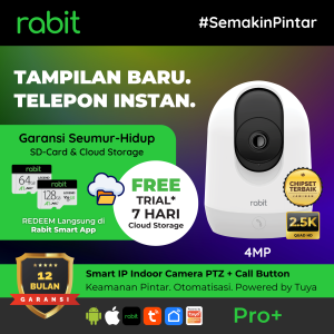 RABIT Smart IP CCTV Camera Indoor 3 MP PTZ - AI Auto Tracking