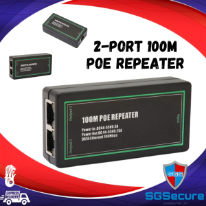 2-Port 100M PoE Repeater | Ethernet Power Extender for IP Camera Access Point & Network Devices