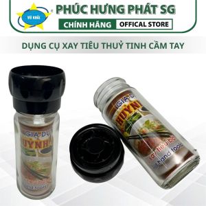 Dụng Cụ Xay Tiêu Cối Xay Tiêu Cầm Tay Thủy Tinh Trong Suốt Nhỏ Gọn Tiện Lợi VŨ KHẢI