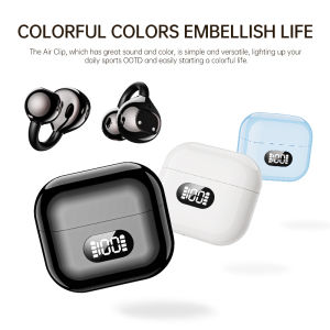 AI Translator Earbuds Clip-On Open Ear Headphones Wireless Bluetooth Translation Earphones with 144 Languages Real-Time Translator