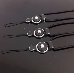 40cm Mobile phone lanyard black hanging neck rope two-in-one detachable ring buckle long lanyard mobile phone case neck lanyard universal Phone Holder Neck Straps Neck Lanyard Cords Strap
