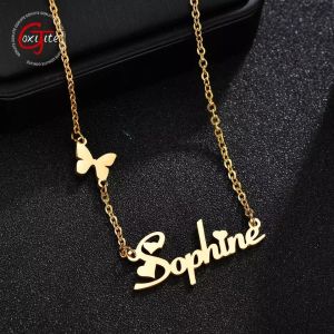 Kalung Liontin Nama Custom Kuning Lapis Emas 24k